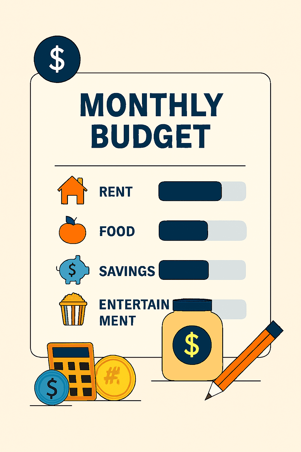 Budgeting vs expense tracking – monthly budget categories for young adults

