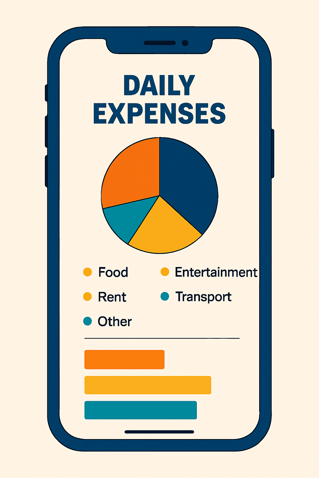 Budgeting vs expense tracking – expense tracking app interface.