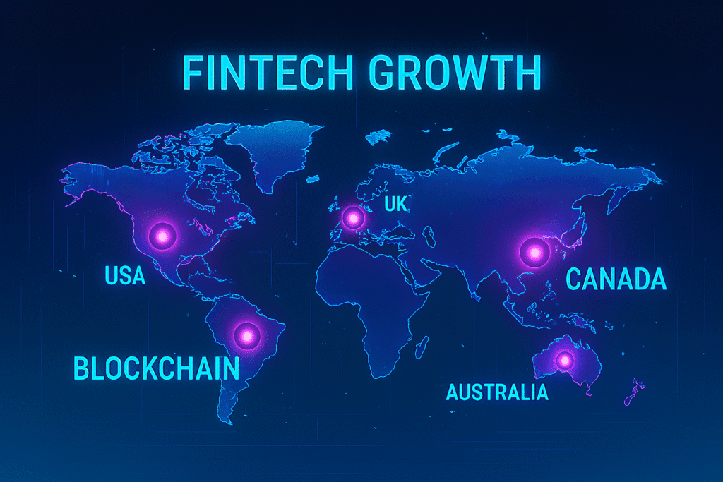 fintech growth USA UK Canada Australia global regulations 2025