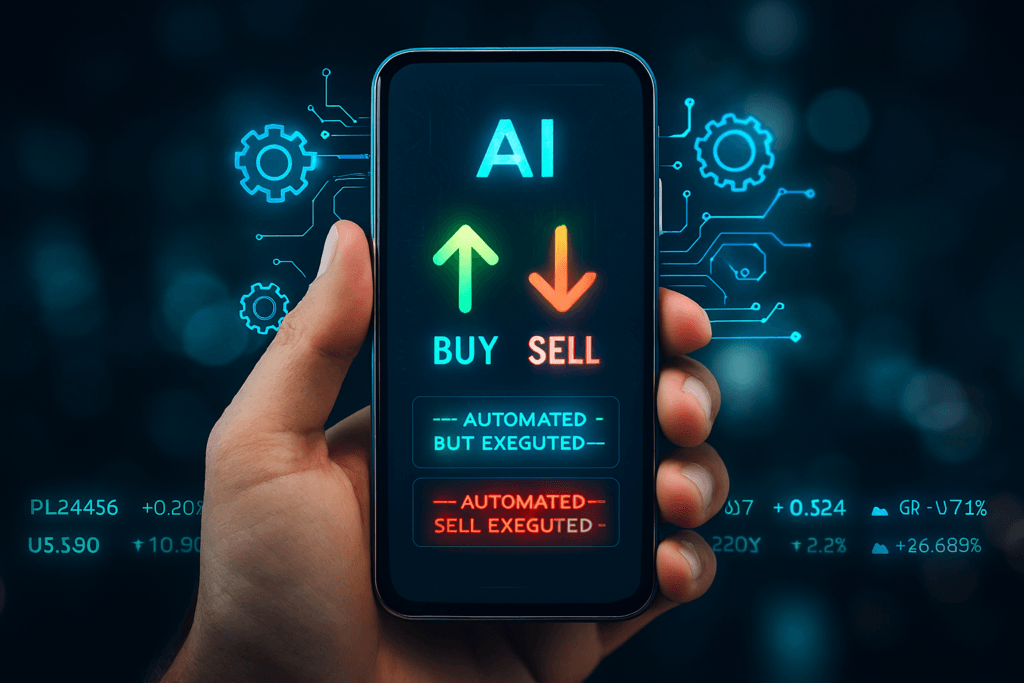 AI automation in stock trading apps USA 2026 with smartphone auto‑executing trades