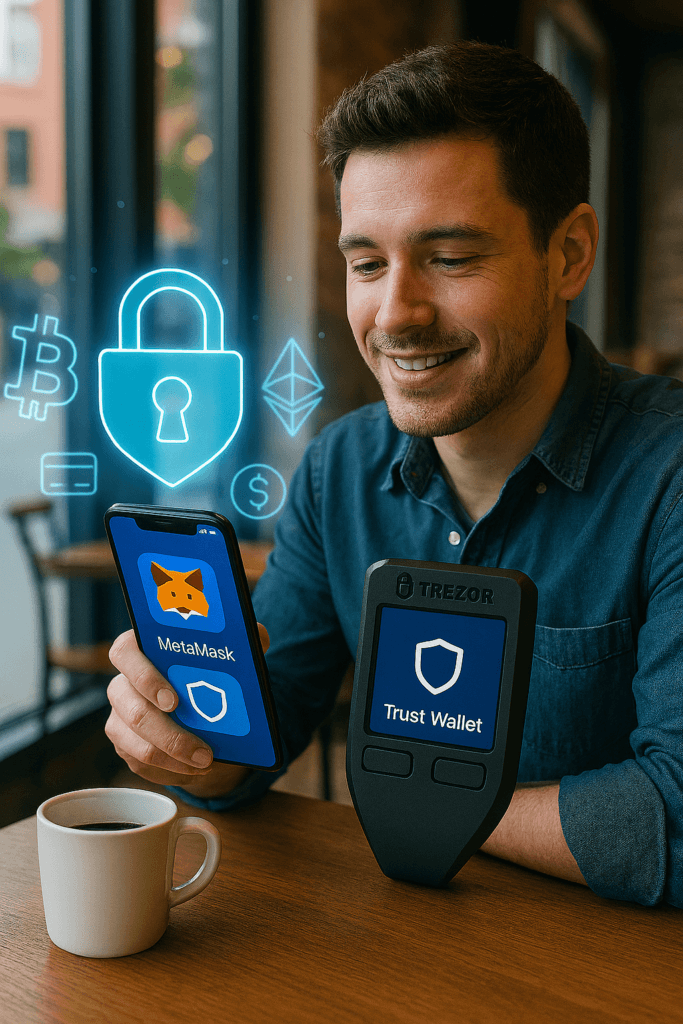 Everyday use of cryptocurrency wallets in USA 2025 with mobile apps for payments