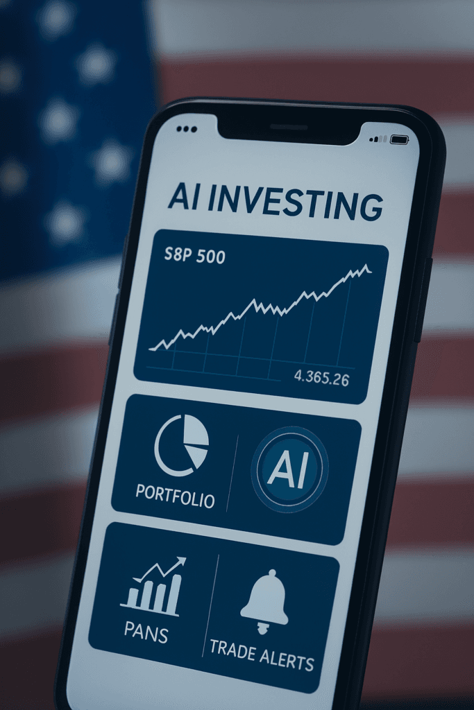Best AI investing apps USA 2026 showing portfolio tracking and automated trading alerts
